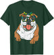 English Bulldog Puzzle Bandana Glasses Autism Awareness Dog T-Shirt - T-Shirt | Forest