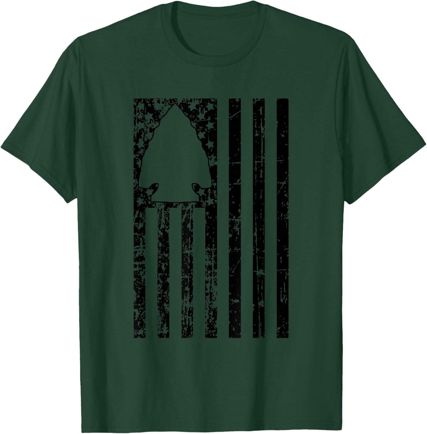 Arrowhead Collector American Flag Arrowhead Hunting T-Shirt - T-Shirt | Forest