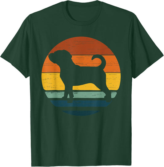 Chug Vintage Retro Mom Dad Dog Gift Women Kids T-Shirt - T-Shirt | Forest