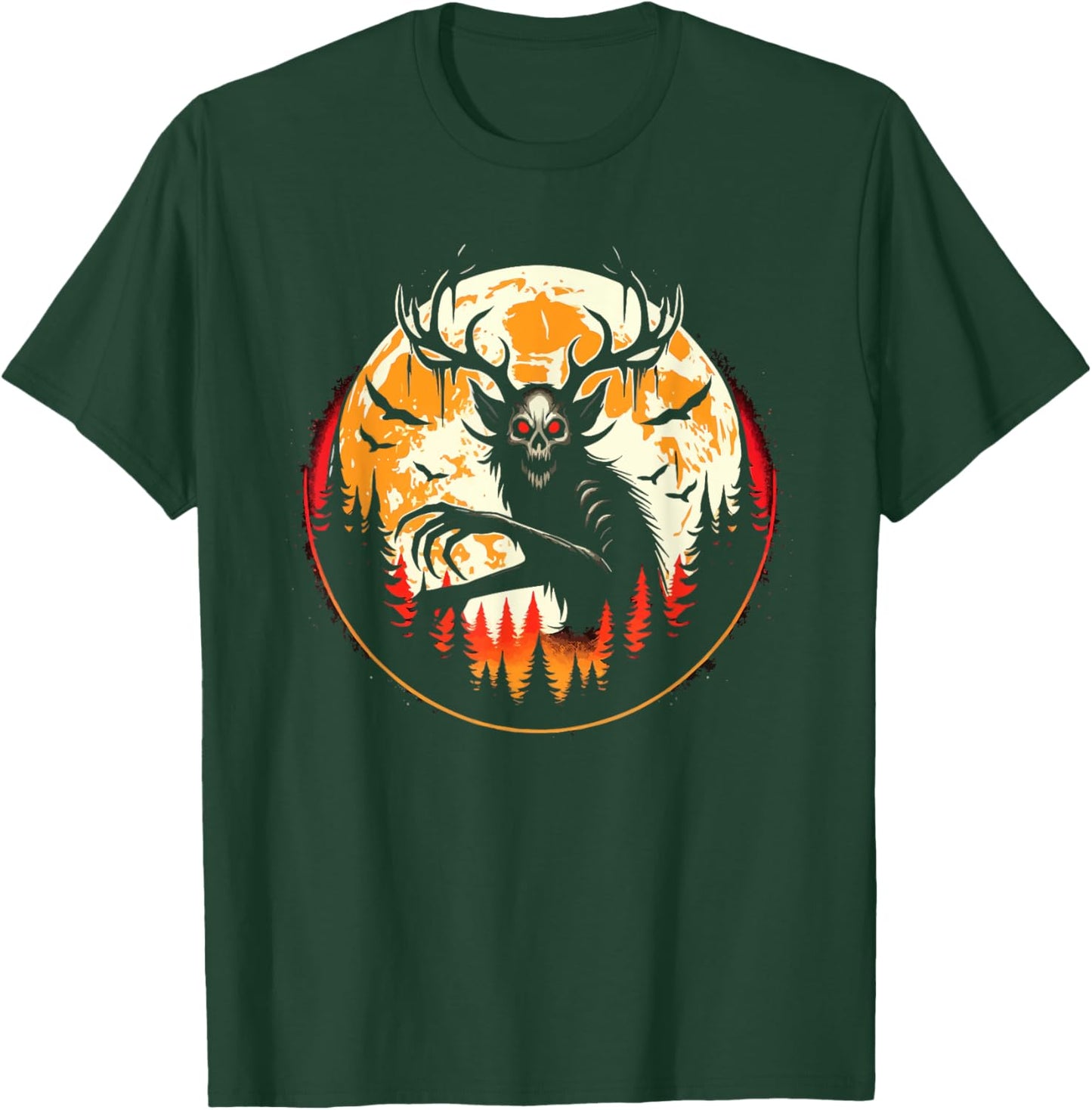Wendigo Monster Legendary Creature Cryptozoology Cryptid T-Shirt - T-Shirt | Forest