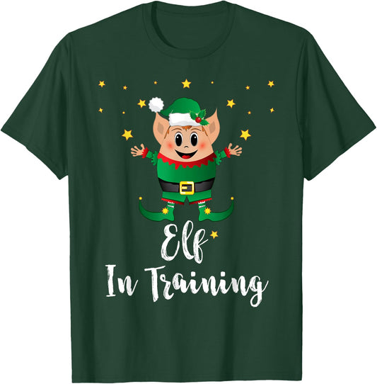 Elf In Training Squad Christmas Matching Family Xmas Group T-Shirt - T-Shirt | Forest