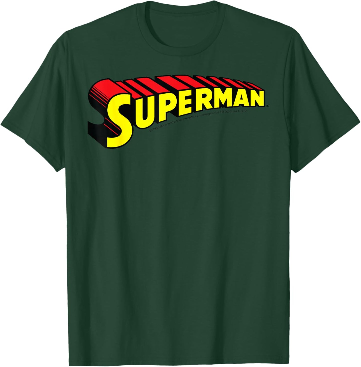 DC Comics Superman Bold Text Logo T-Shirt - T-Shirt | Forest
