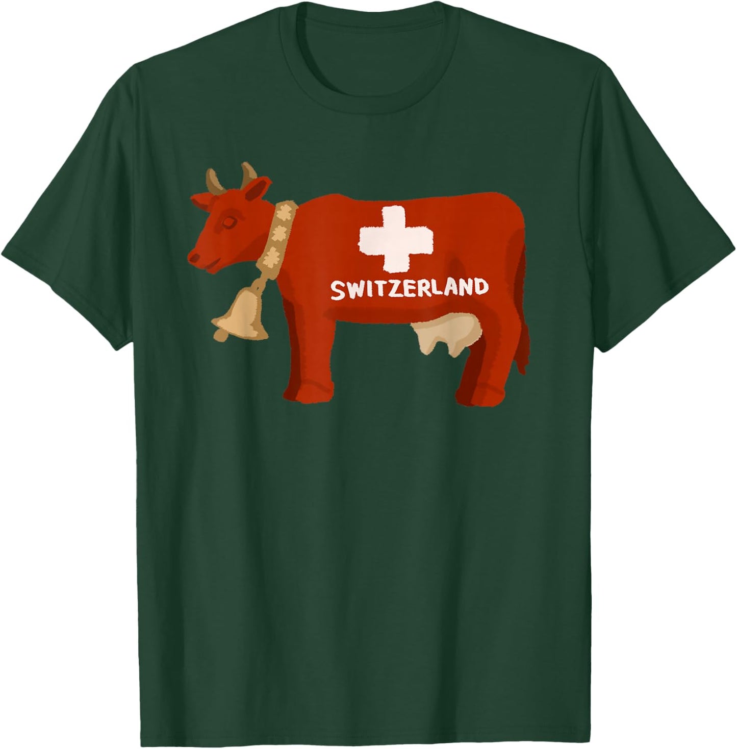 Switzerland Swiss Cow T-Shirt - T-Shirt | Forest