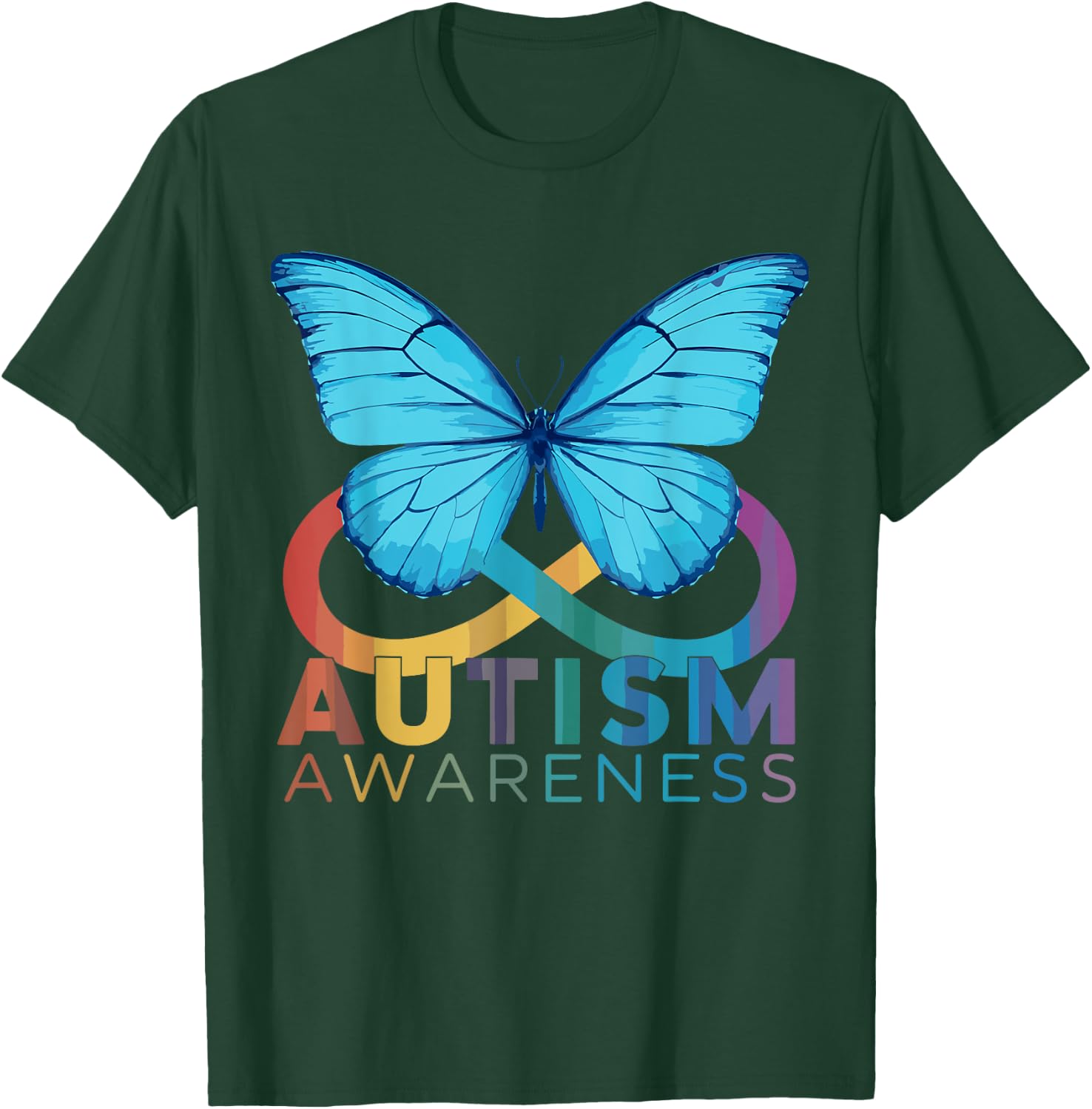 Butterfly Blue For Autism Awareness Month T-Shirt - T-Shirt | Forest