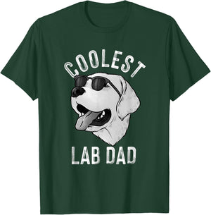 Funny Coolest Lab Dad Gift White Labrador Dog Lover Men T-Shirt - T-Shirt | Forest