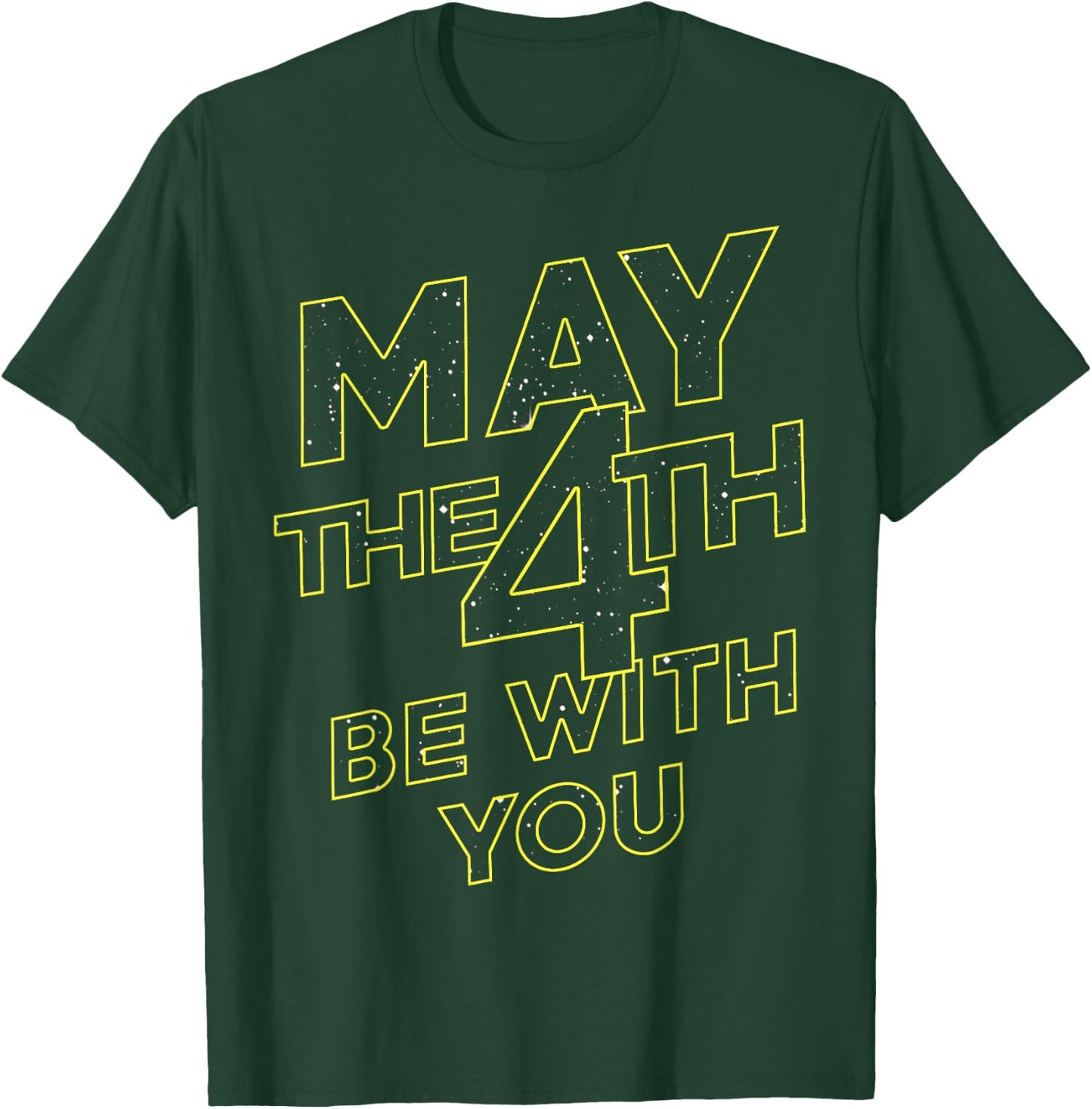 Star Wars May The 4th Be With You Galaxy Fill Text T-Shirt - T-Shirt | Forest