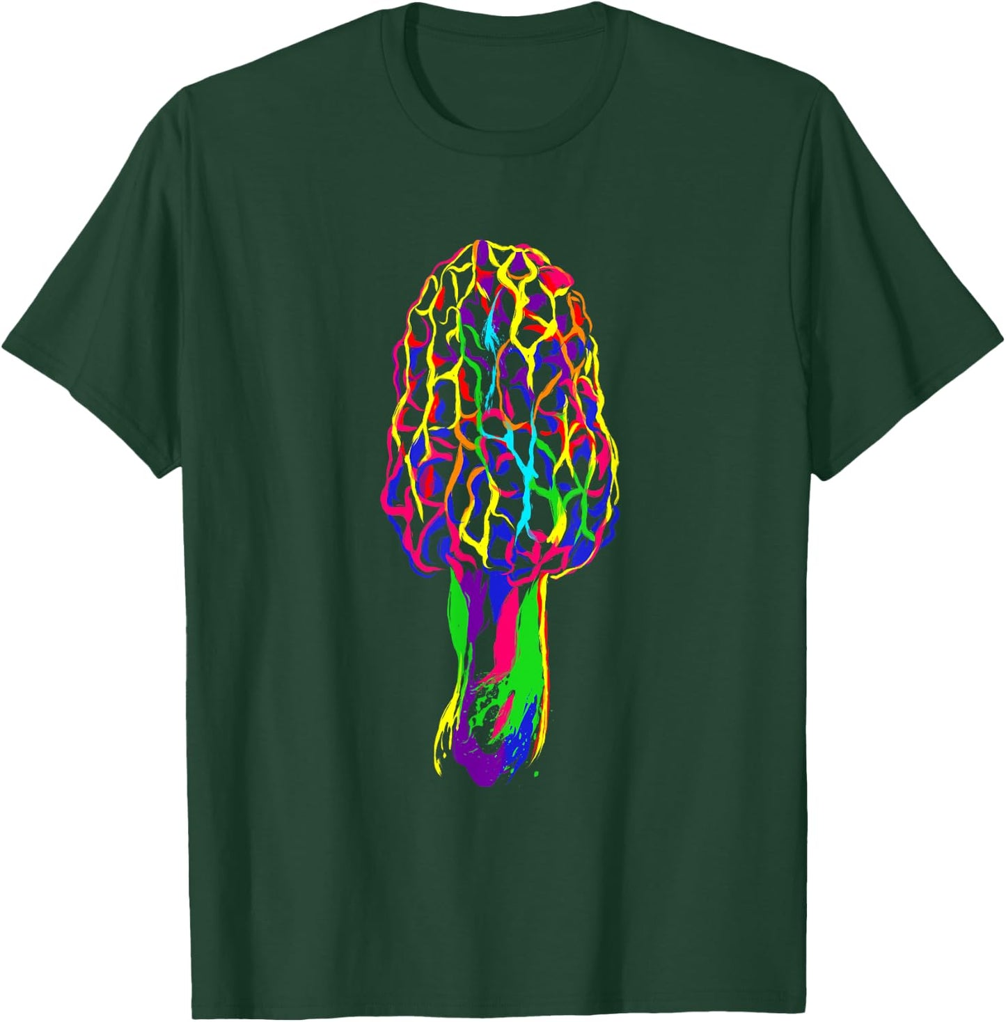 Colorful Morel Mushroom T-Shirt - T-Shirt | Forest