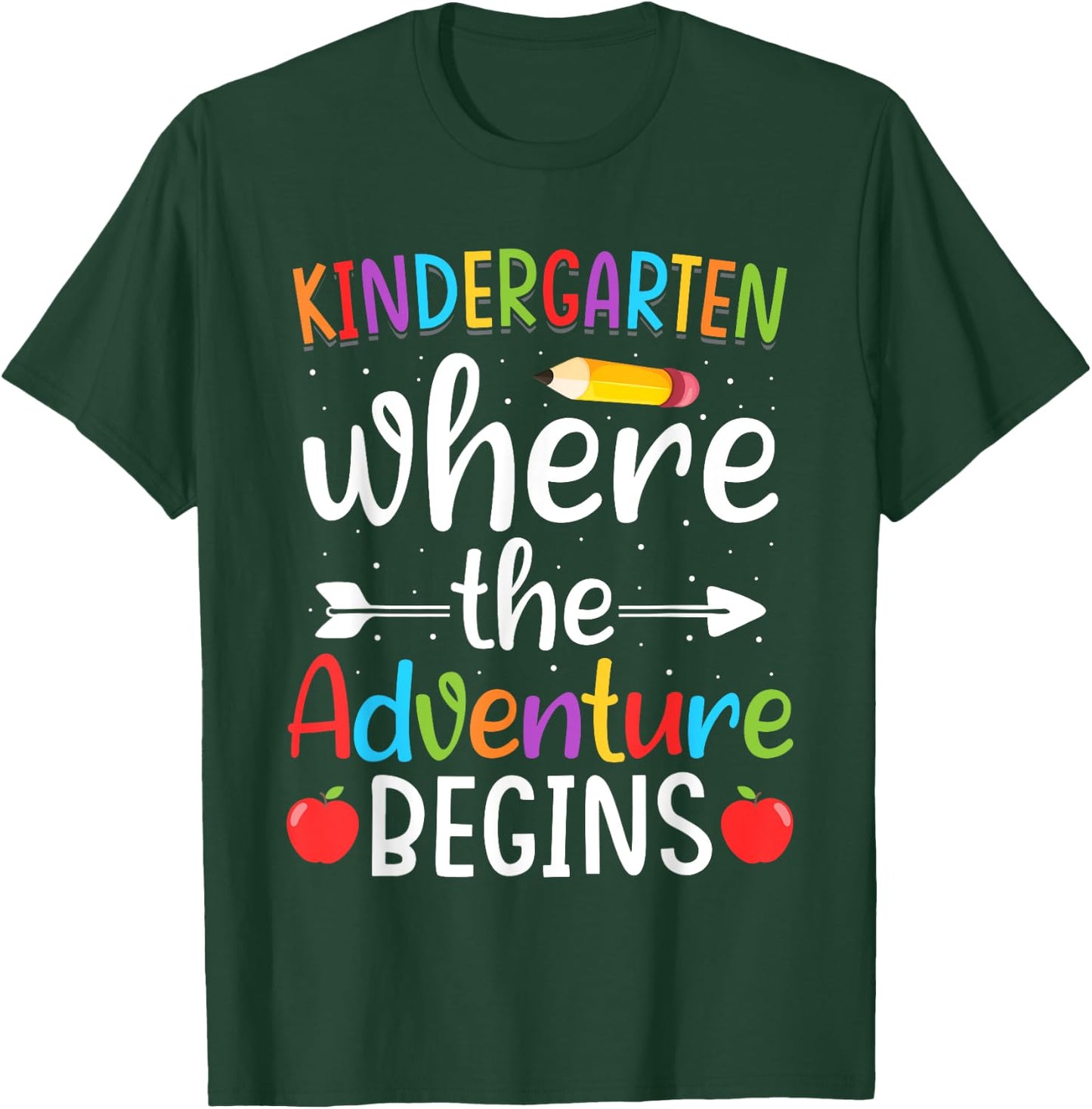Kindergarten Where The Adventure Begins Shirt Children's Teacher T-Shirt - T-Shirt | Forest