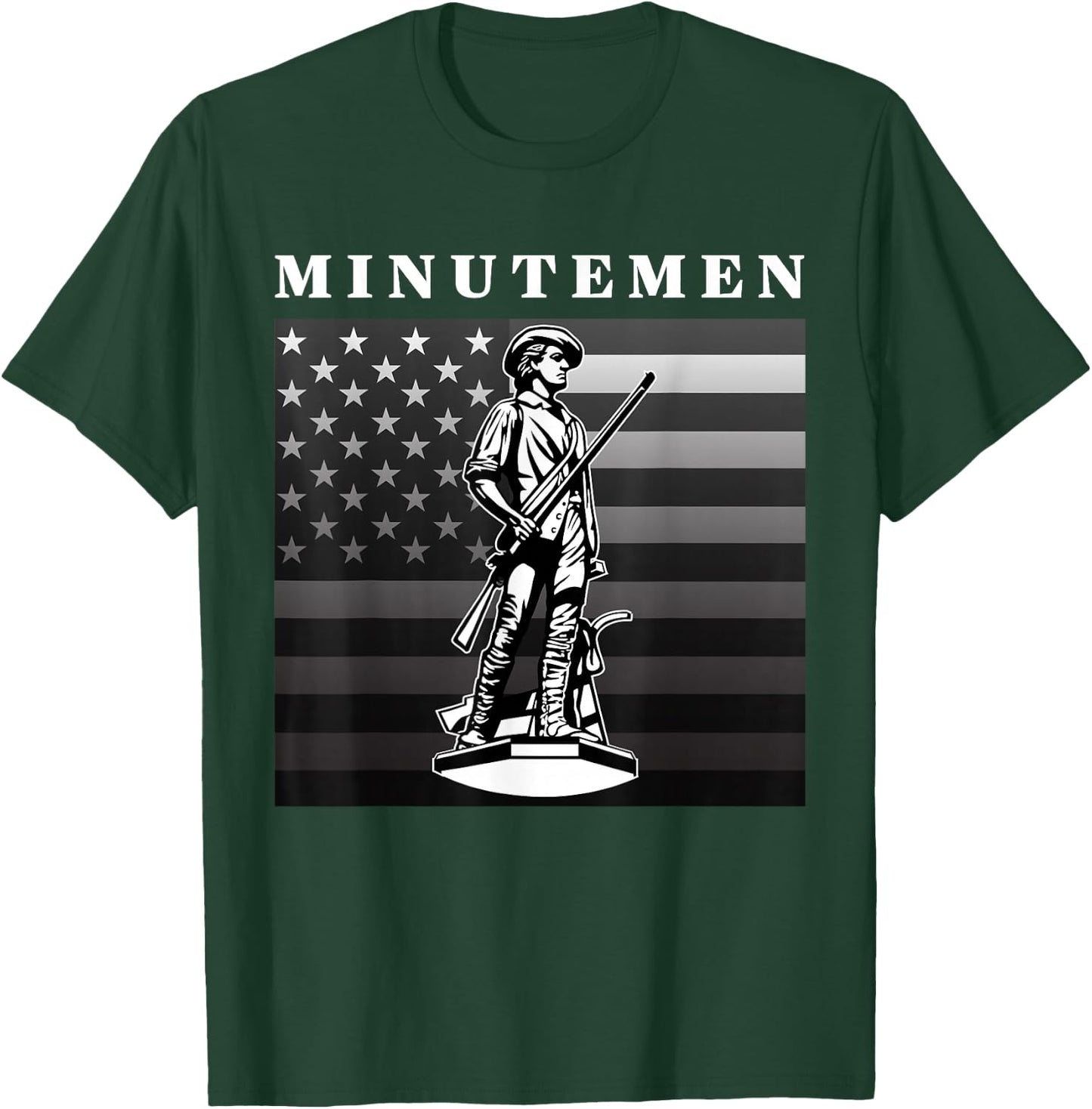 Minutemen USA American Flag 1776 Independence Day T-Shirt - T-Shirt | Forest