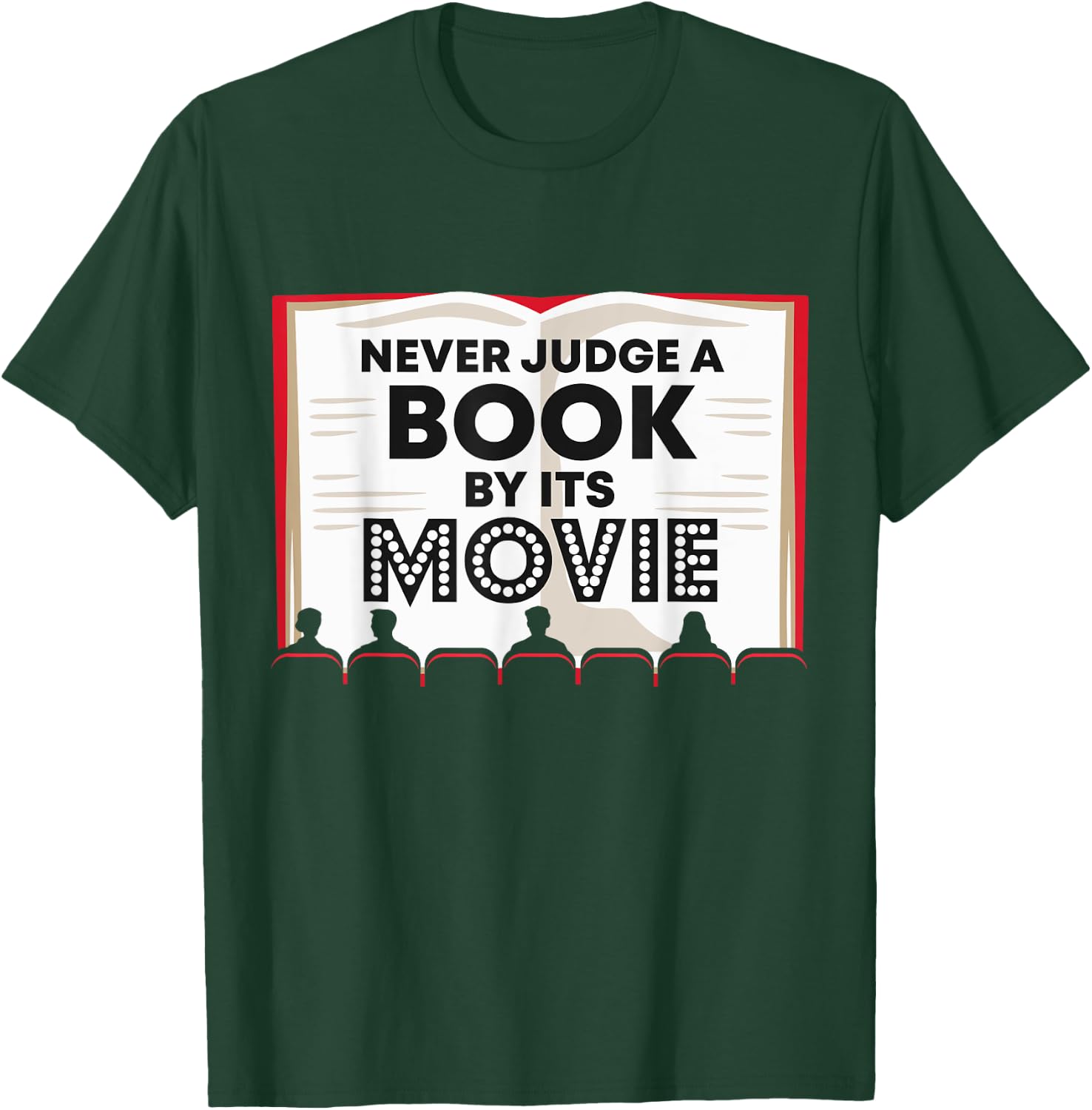 Teacher Shirts Women Men Never Judge a Book by Its Movie T-Shirt - T-Shirt | Forest
