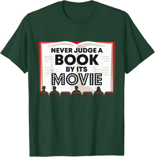 Teacher Shirts Women Men Never Judge a Book by Its Movie T-Shirt - T-Shirt | Forest