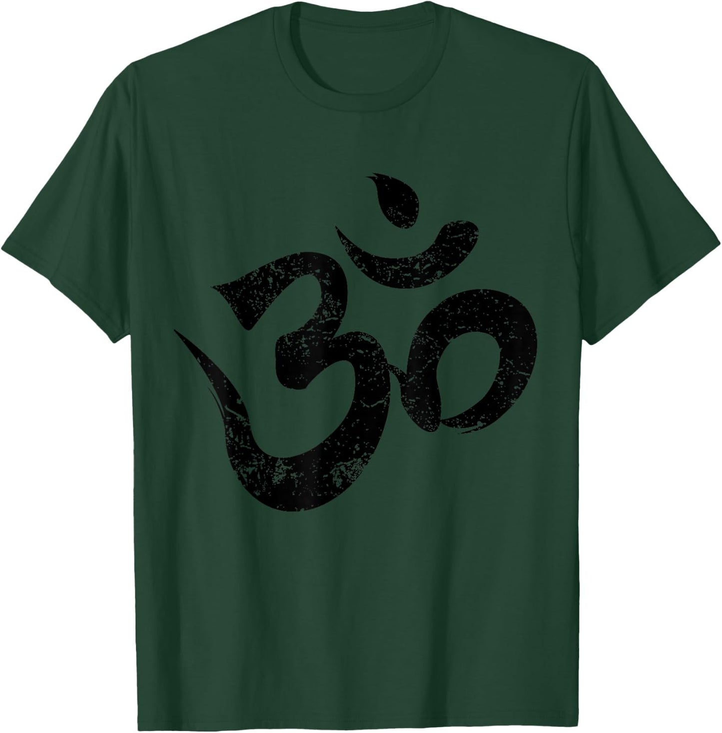 Vintage Retro Om Meditation Spiritual Indian Yoga Symbol Om T-Shirt - T-Shirt | Forest