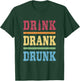 Retro Beer Drinker Drink Drank Drunk Funny T-Shirt - T-Shirt | Forest