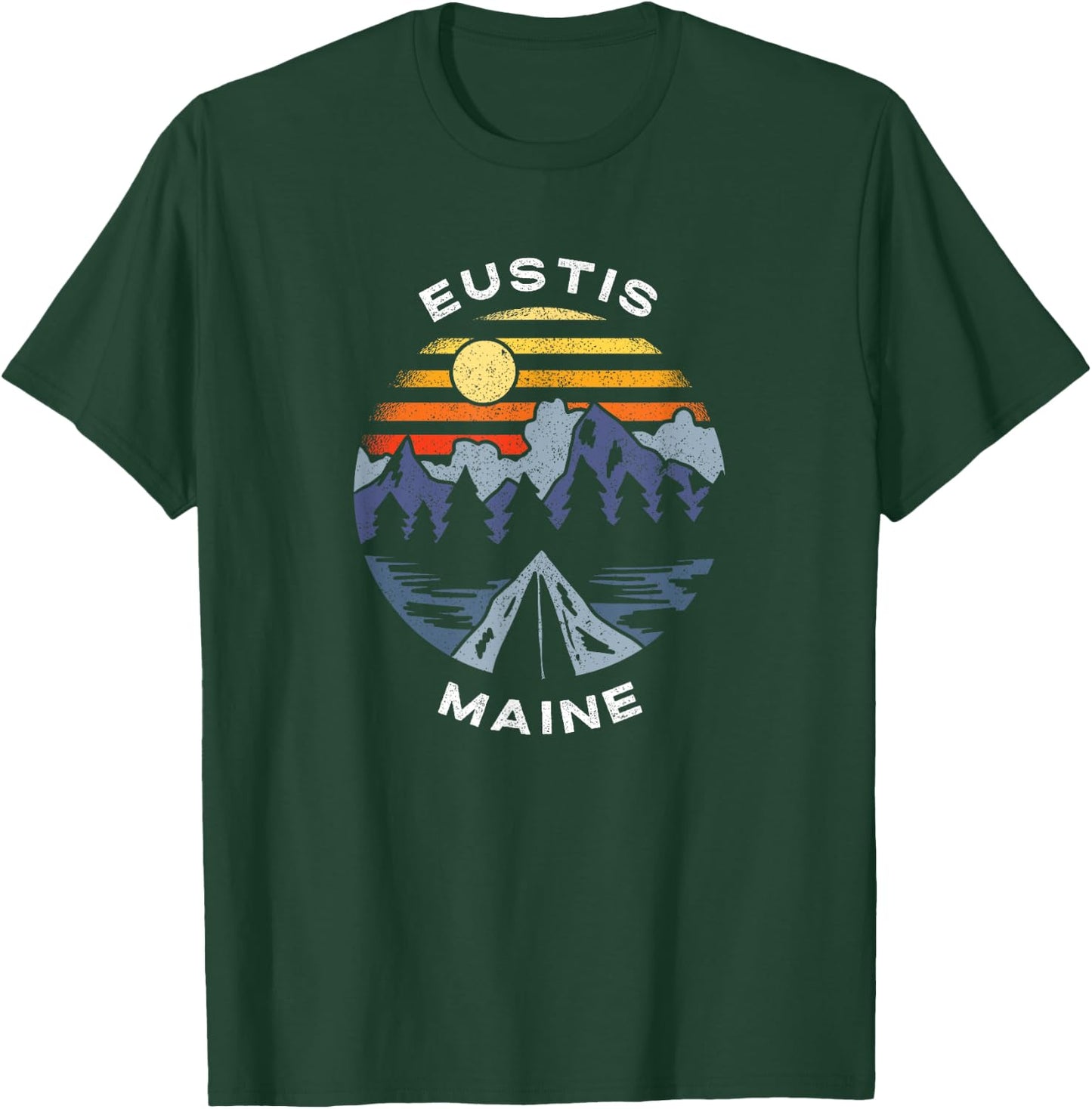 Eustis Maine Mountains Vacation Camping Souvenir T-Shirt - T-Shirt | Forest