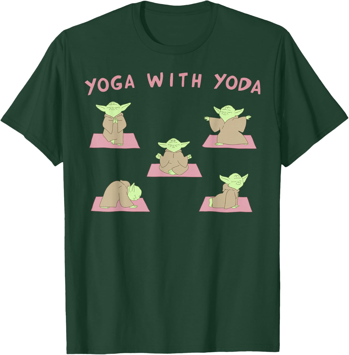 Star Wars Yoga With Yoda T-Shirt - T-Shirt | Forest