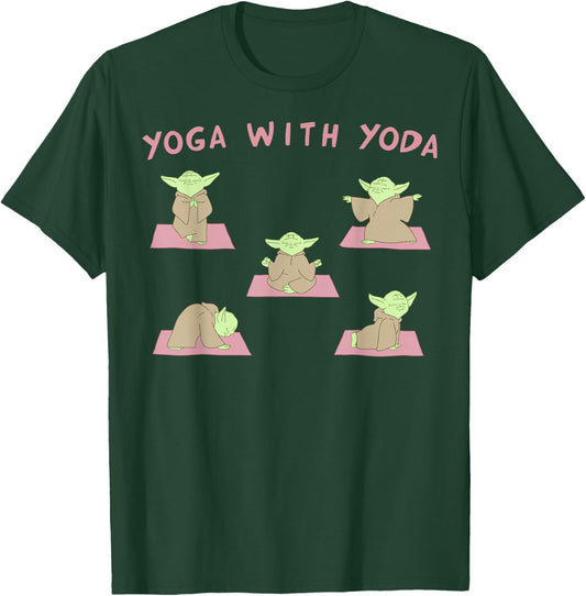 Star Wars Yoga With Yoda T-Shirt - T-Shirt | Forest