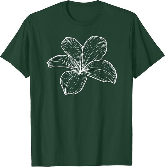Tropical plumeria (frangipanie) T-Shirt - T-Shirt | Forest