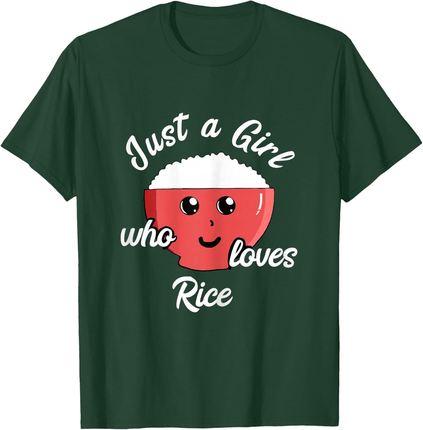 Rice Girl Kawaii Rice Bowl Asian Food Japanese Kitchen T-Shirt - T-Shirt | Forest