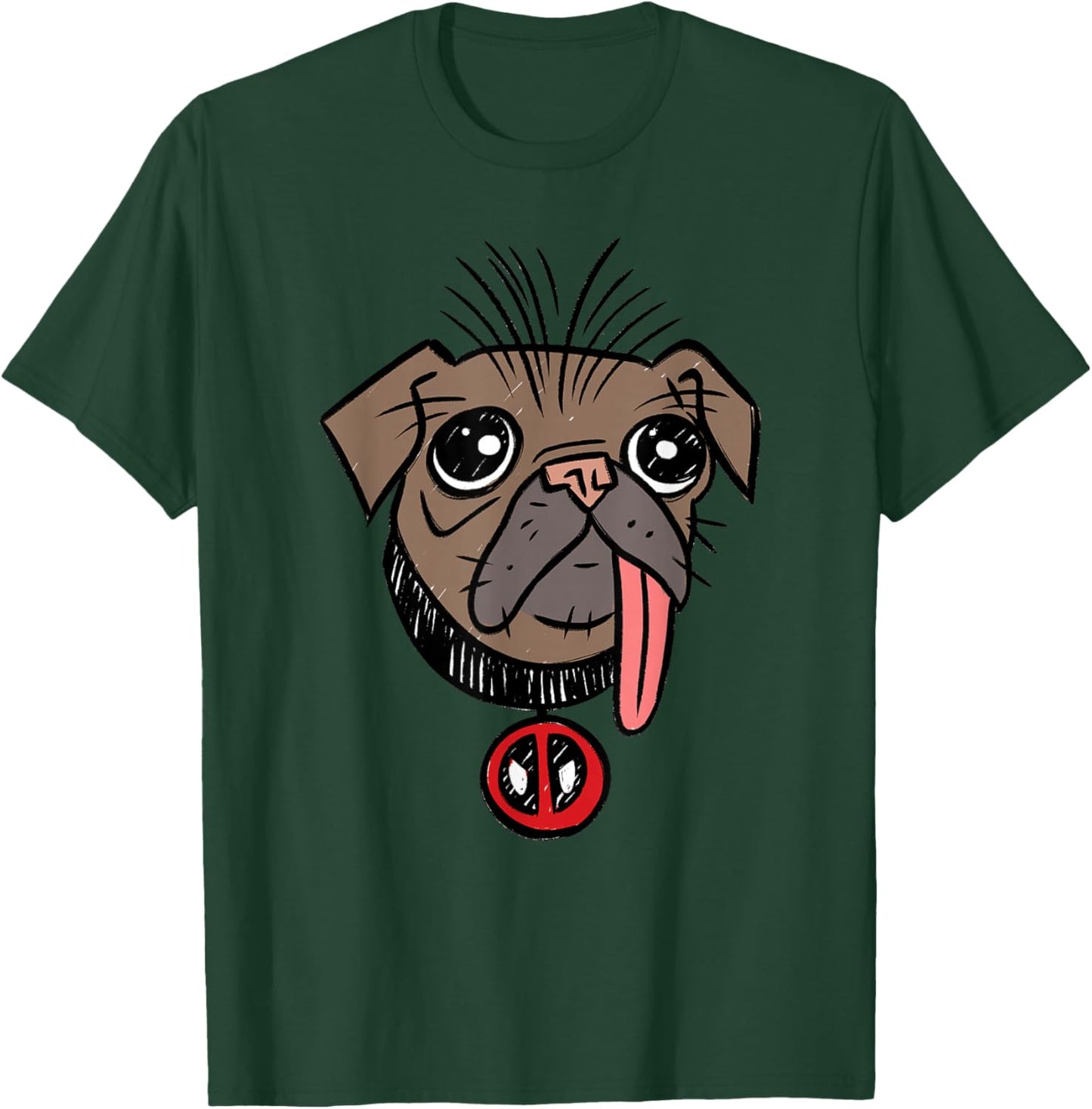 Marvel Studios Deadpool & Wolverine Dogpool Toony Big Head T-Shirt - T-Shirt | Forest
