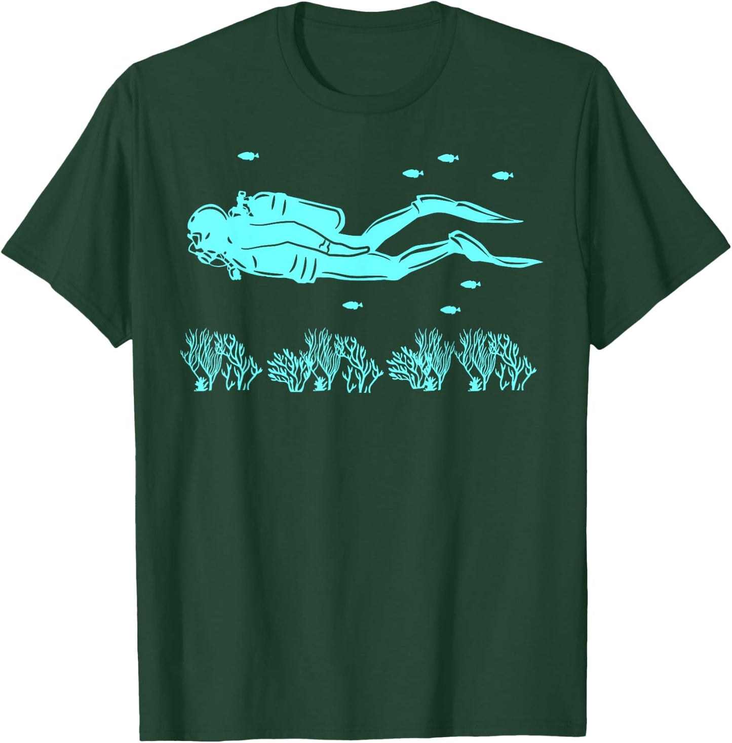 Scuba Diving Underwater Diver Ocean Swimmer Sea Lover T-Shirt - T-Shirt | Forest
