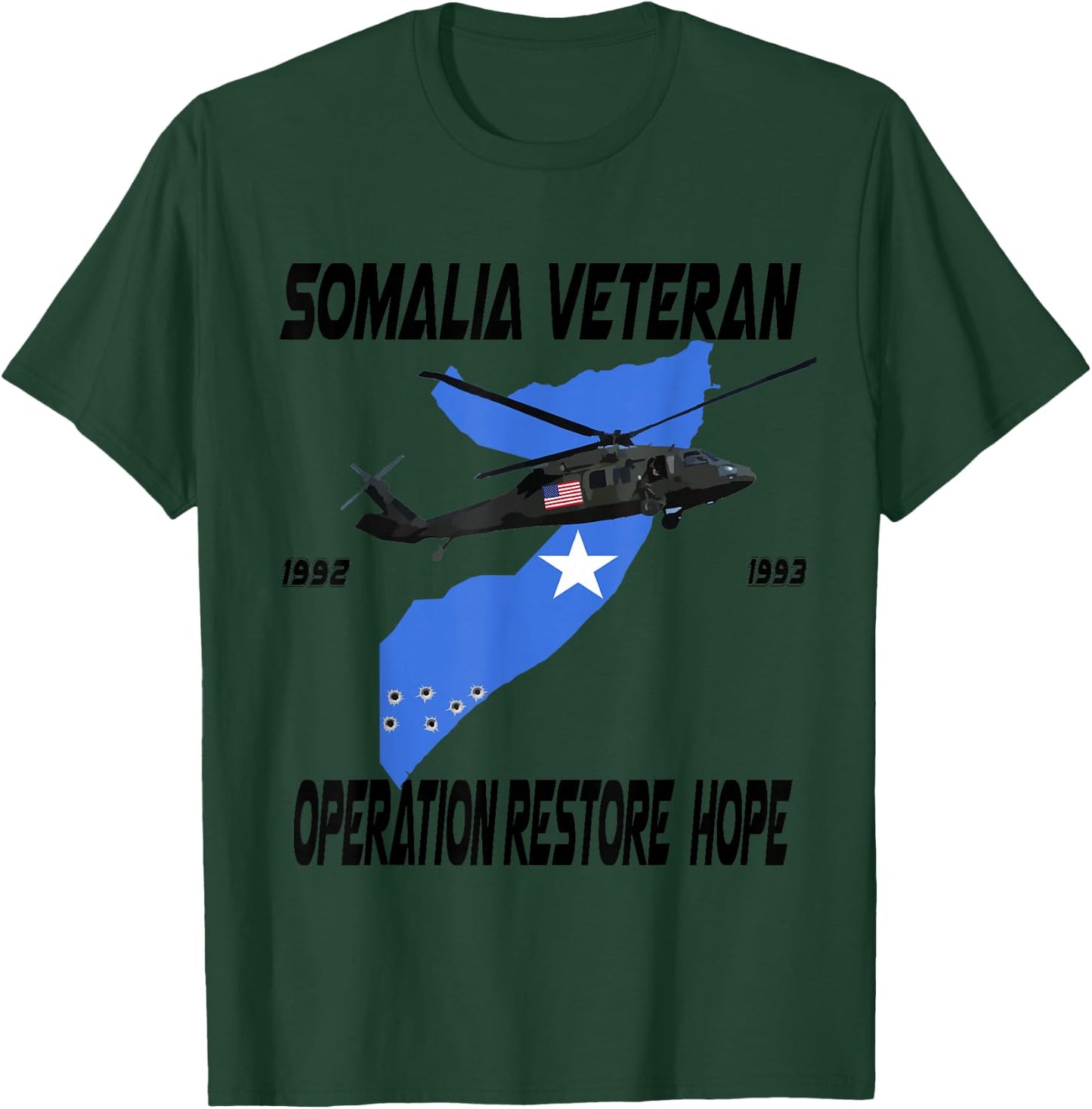 Somalia Veteran Operation Restore Hope Military Veteran T-Shirt - T-Shirt | Forest