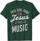 This Girl Runs On Jesus And Music Lover Christian Women Gift T-Shirt - T-Shirt | Forest
