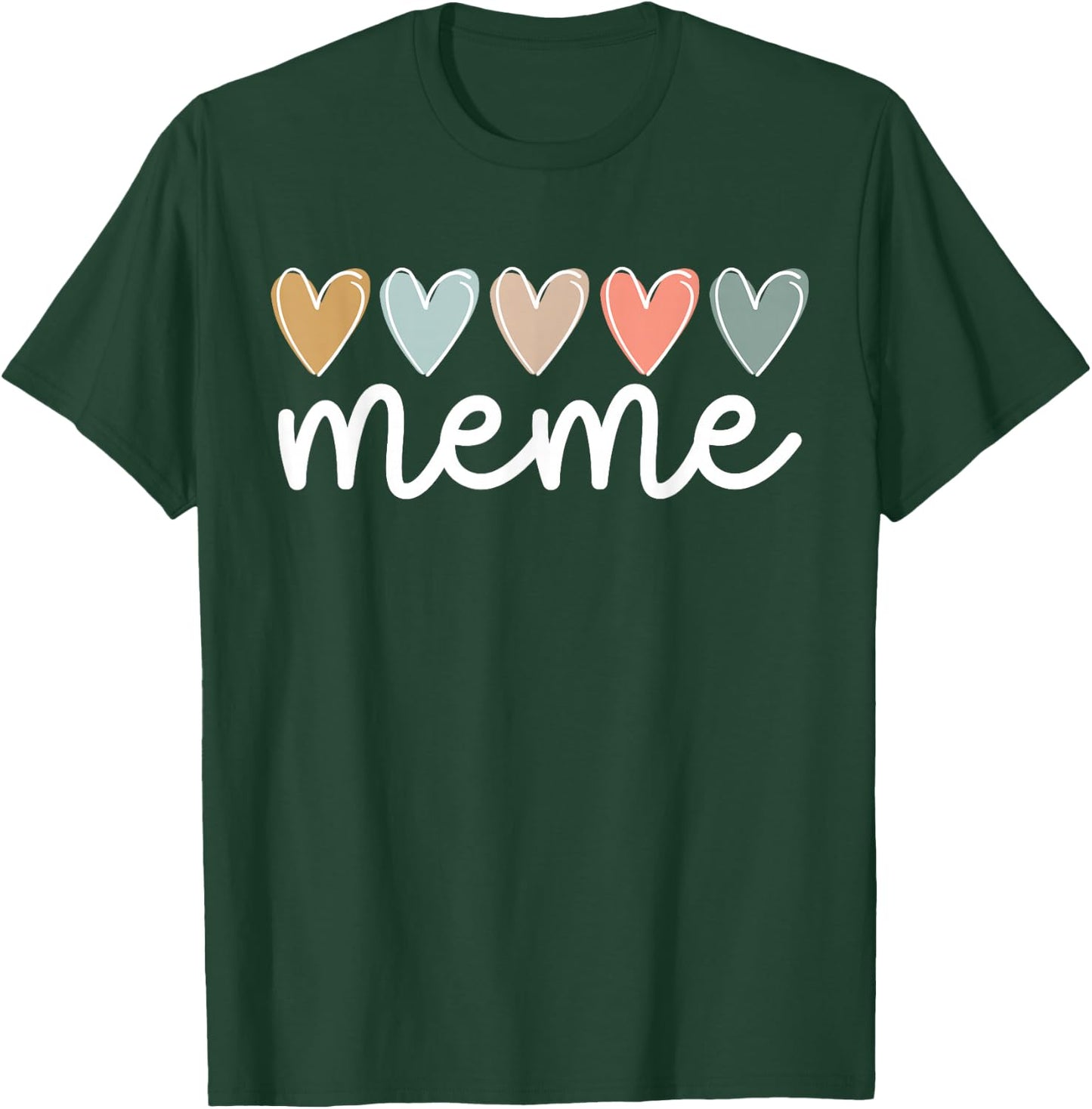 Meme Hearts Meme Grandma Meme Grandmother T-Shirt - T-Shirt | Forest