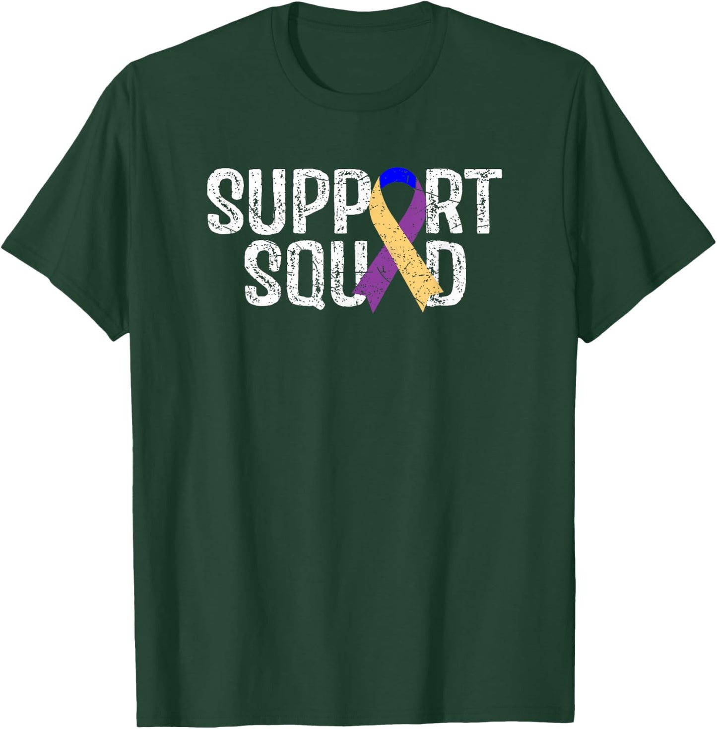 Bladder Cancer Awareness Support Squad T-Shirt - T-Shirt | Forest