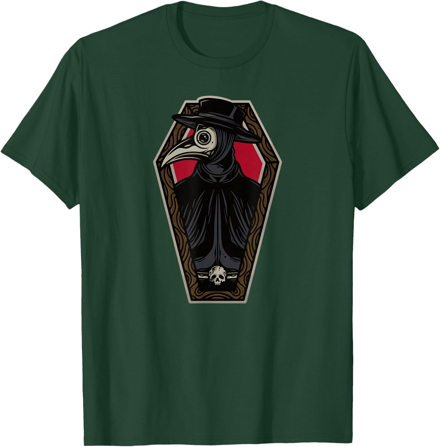Steampunk Victorian - Steam Powered Engine Plague Doctor T-Shirt - T-Shirt | Forest