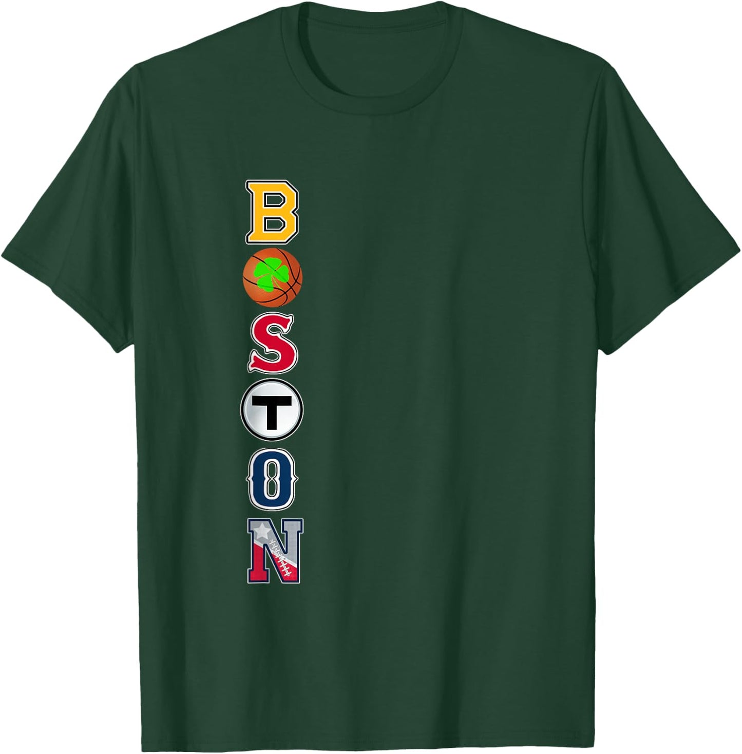 Bawston Townie Sports Team Fan Boston Mass New England Pride T-Shirt - T-Shirt | Forest