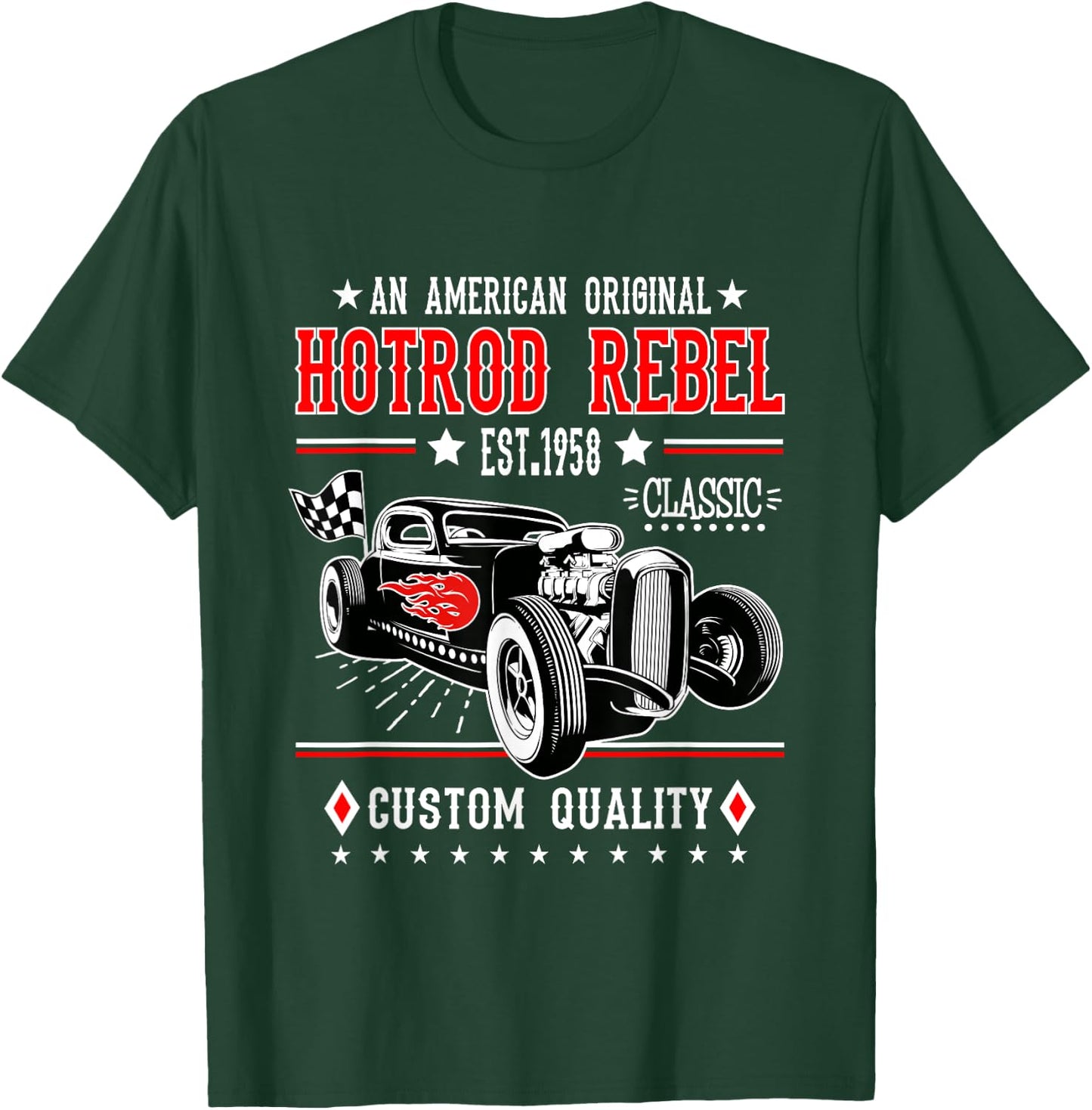Hot Rod Rockabilly Clothing 50s Sock Hop Vintage Classic Car T-Shirt - T-Shirt | Forest