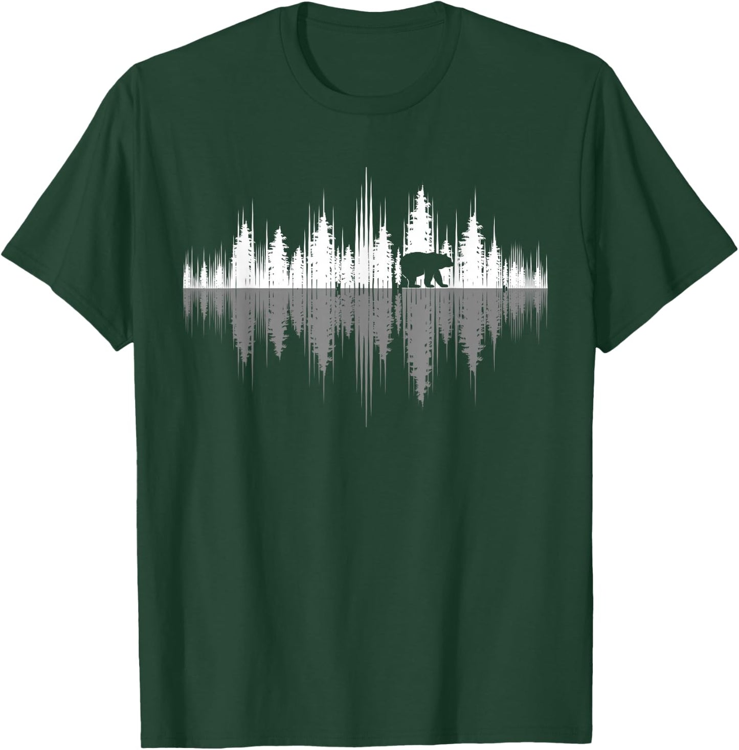 Wildlife Animal Outdoor Trees Reflection Forest Nature Bear T-Shirt - T-Shirt | Forest