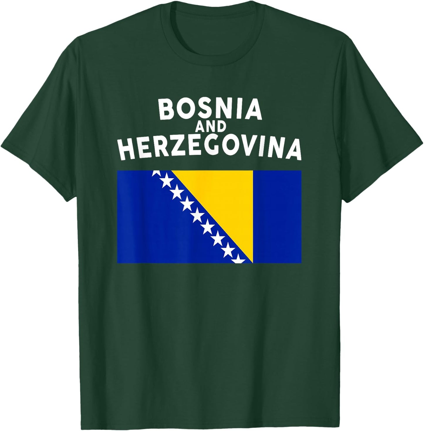 Bosnia & Herzegovina Flag Bosnian Pride Men Women Kids Gifts T-Shirt - T-Shirt | Forest