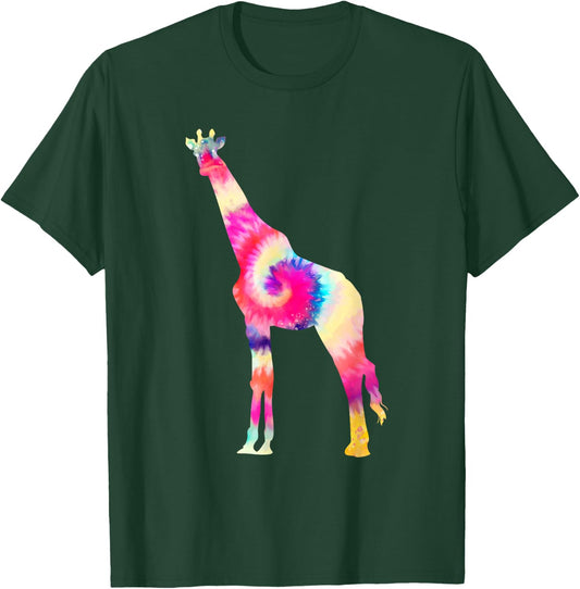 Watercolor Tie Dye Giraffe Vintage T-Shirt - T-Shirt | Forest
