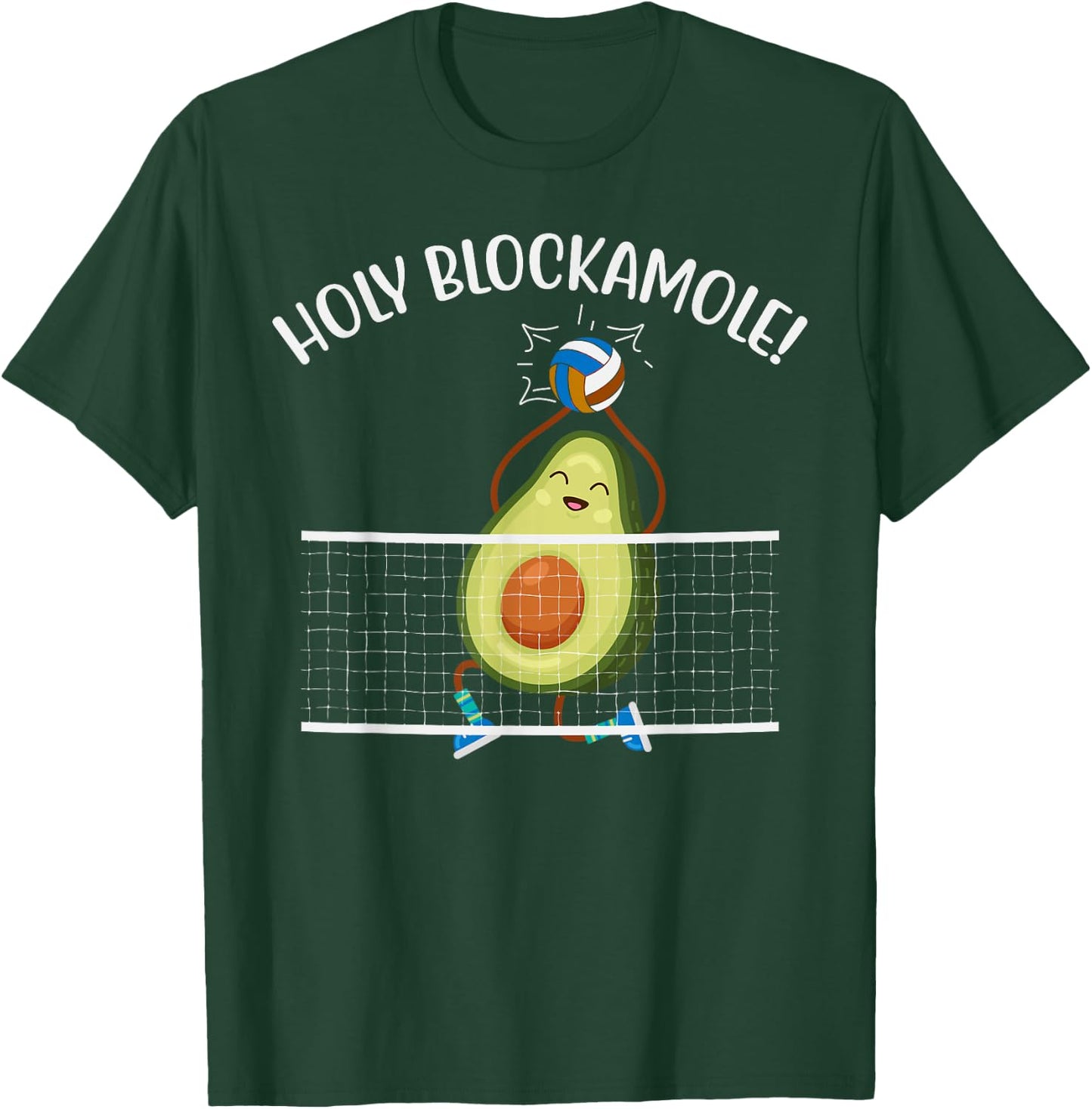 Holy Blockamole Volleyball Cute Funny T-Shirt - T-Shirt | Forest