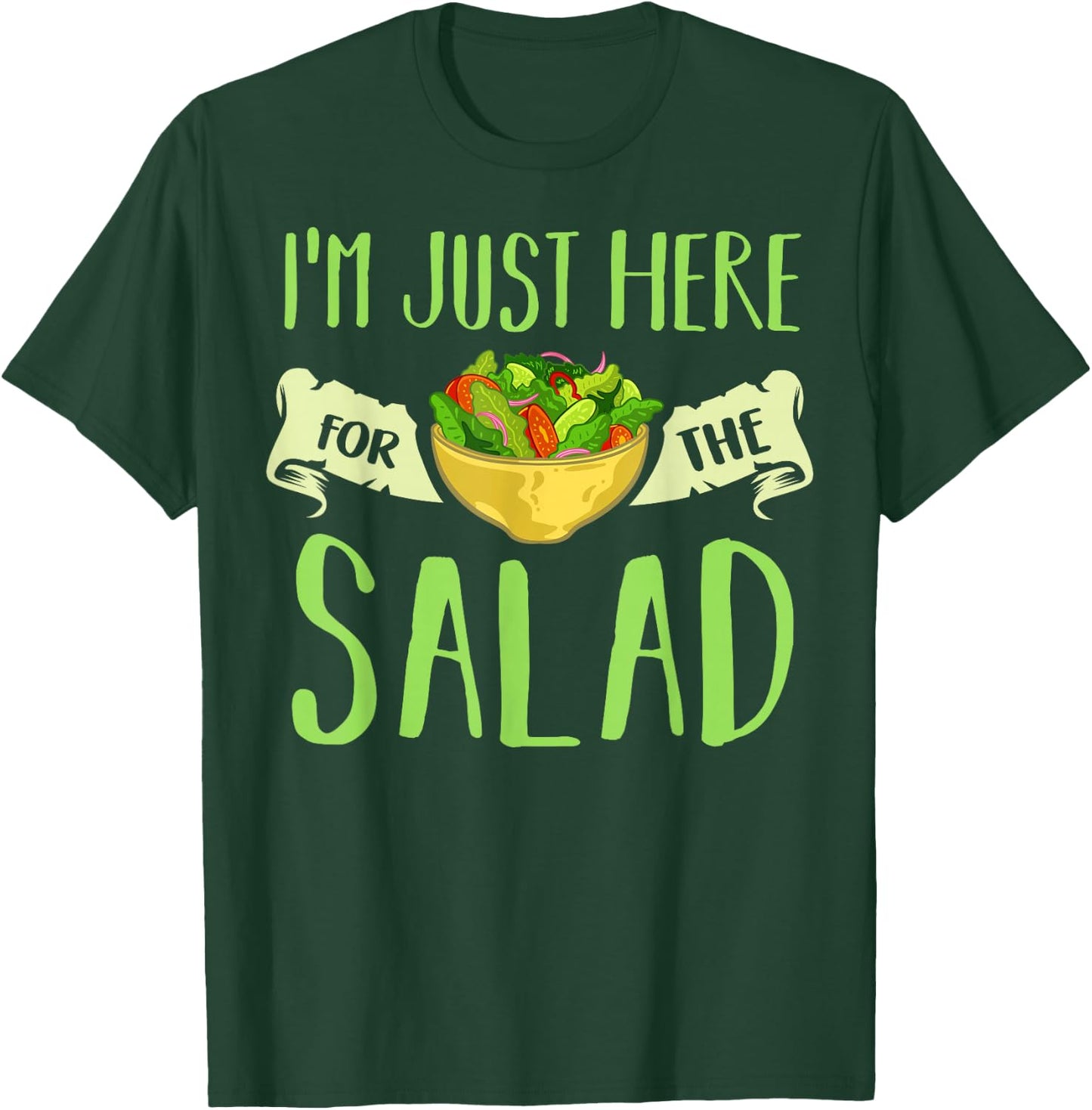 I Love Salad Vegan Dressing Bowl T-Shirt - T-Shirt | Forest