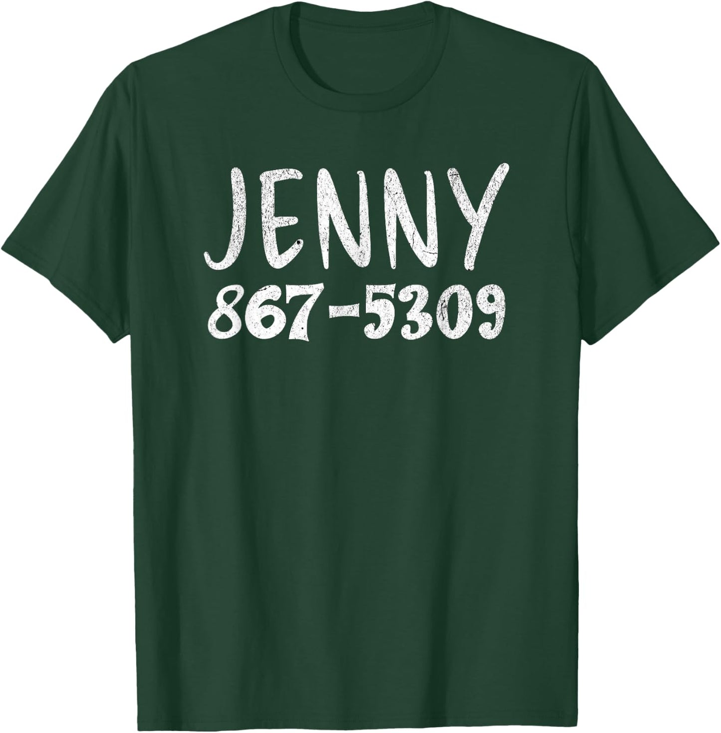 Jenny Phone Number 867-5309 Funny Rock Music T-Shirt - T-Shirt | Forest