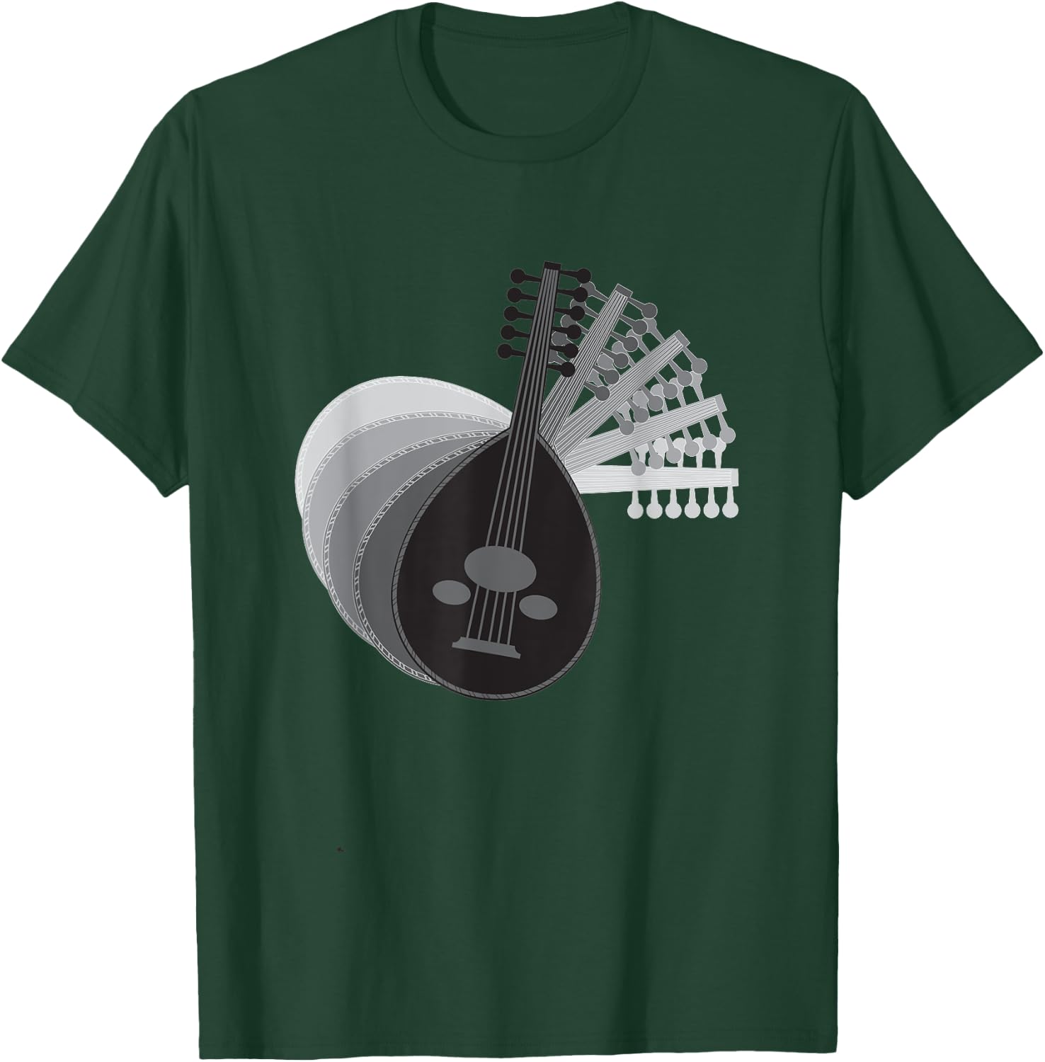Oud Musical Instrument Design: T-Shirt - T-Shirt | Forest