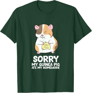 Sorry My Guinea Pig Ate My Homework Guinea Pig School T-Shirt - T-Shirt | Forest