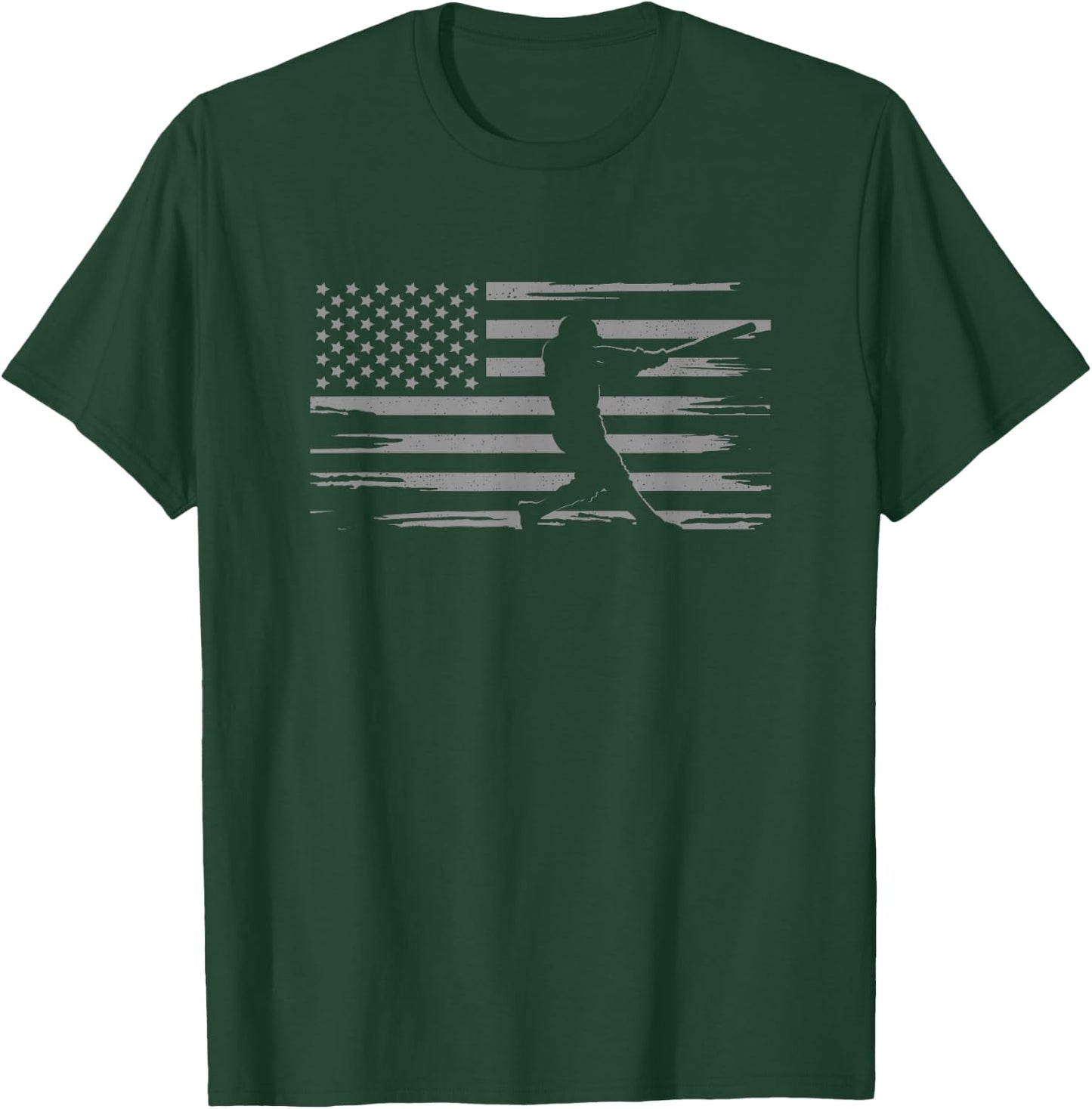 American Flag Baseball Apparel - Baseball T-Shirt - T-Shirt | Forest