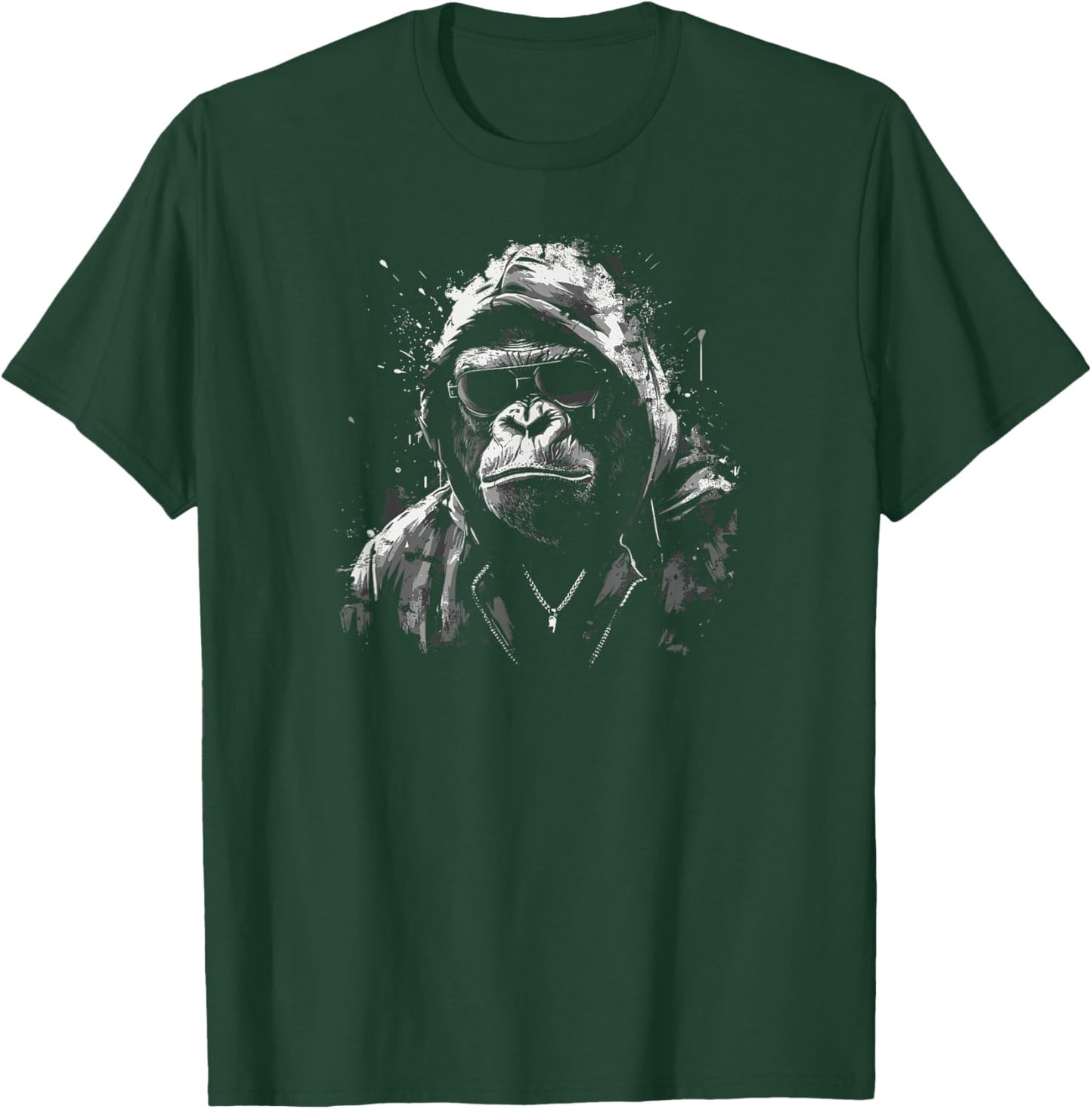 Angry Gorilla Face Growling Scary Silverback Gorilla T-Shirt - T-Shirt | Forest