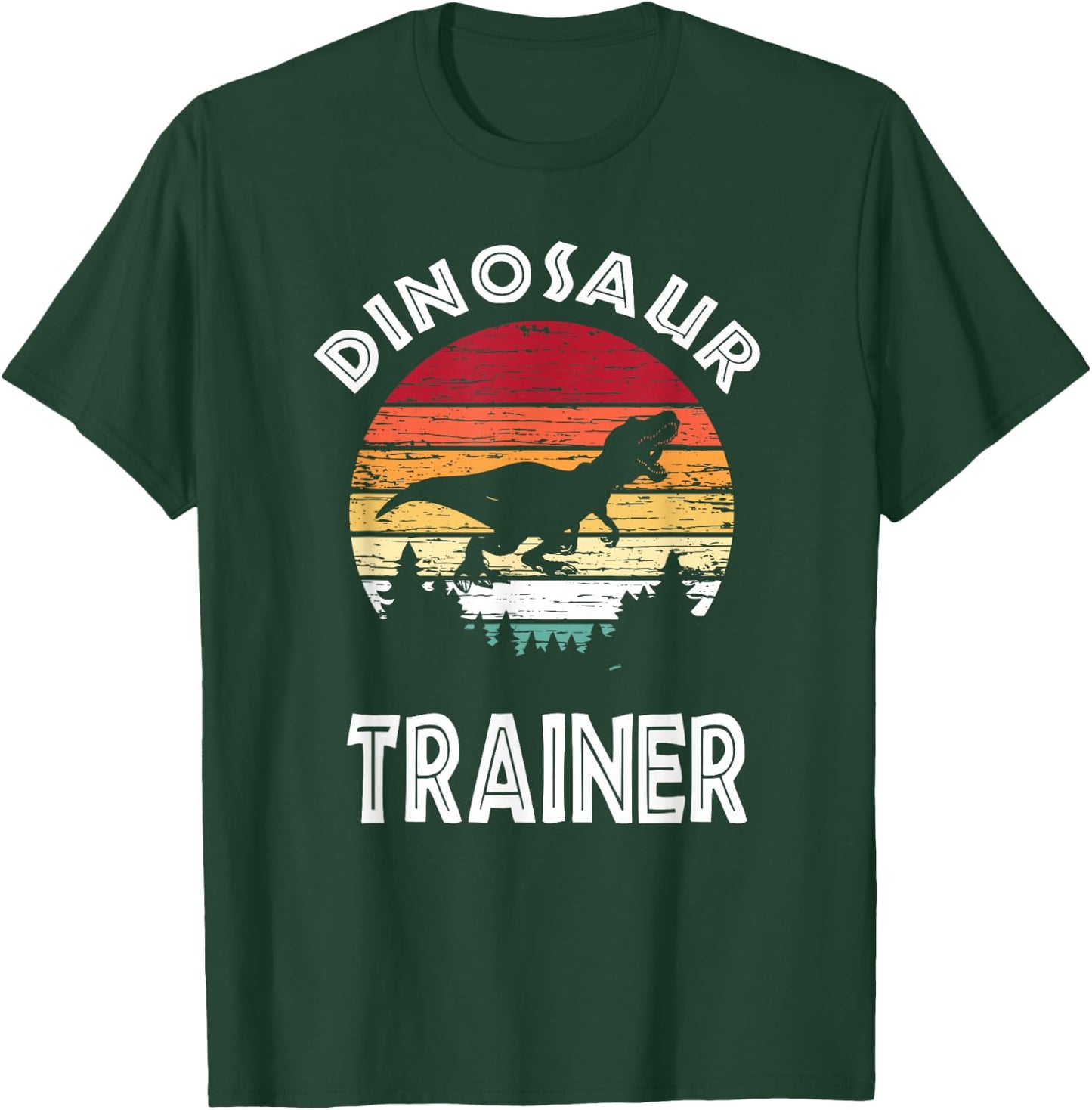 Retro Dinosaur Trainer Shirt, Family Halloween Costume T-Shirt - T-Shirt | Forest