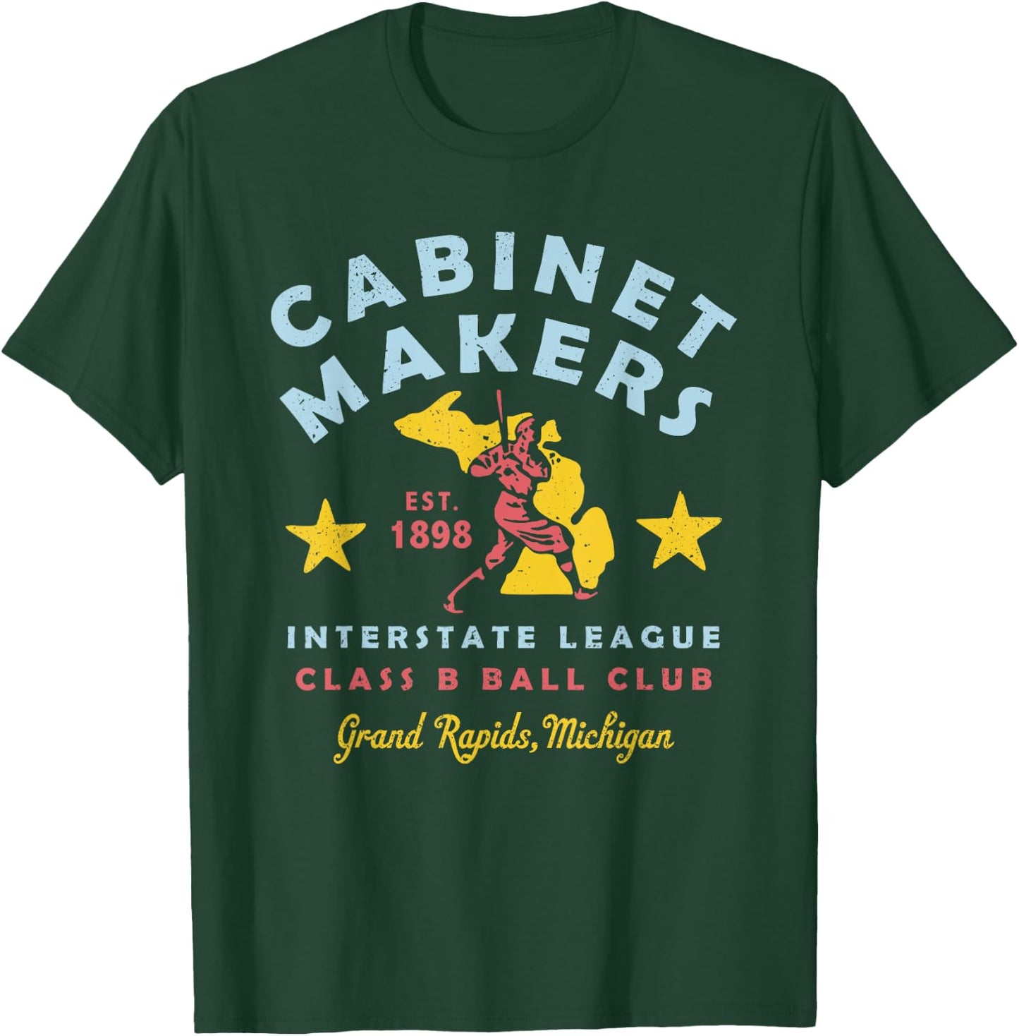 Grand Rapids Cabinet Makers Michigan Defunct Baseball T-Shirt - T-Shirt | Forest