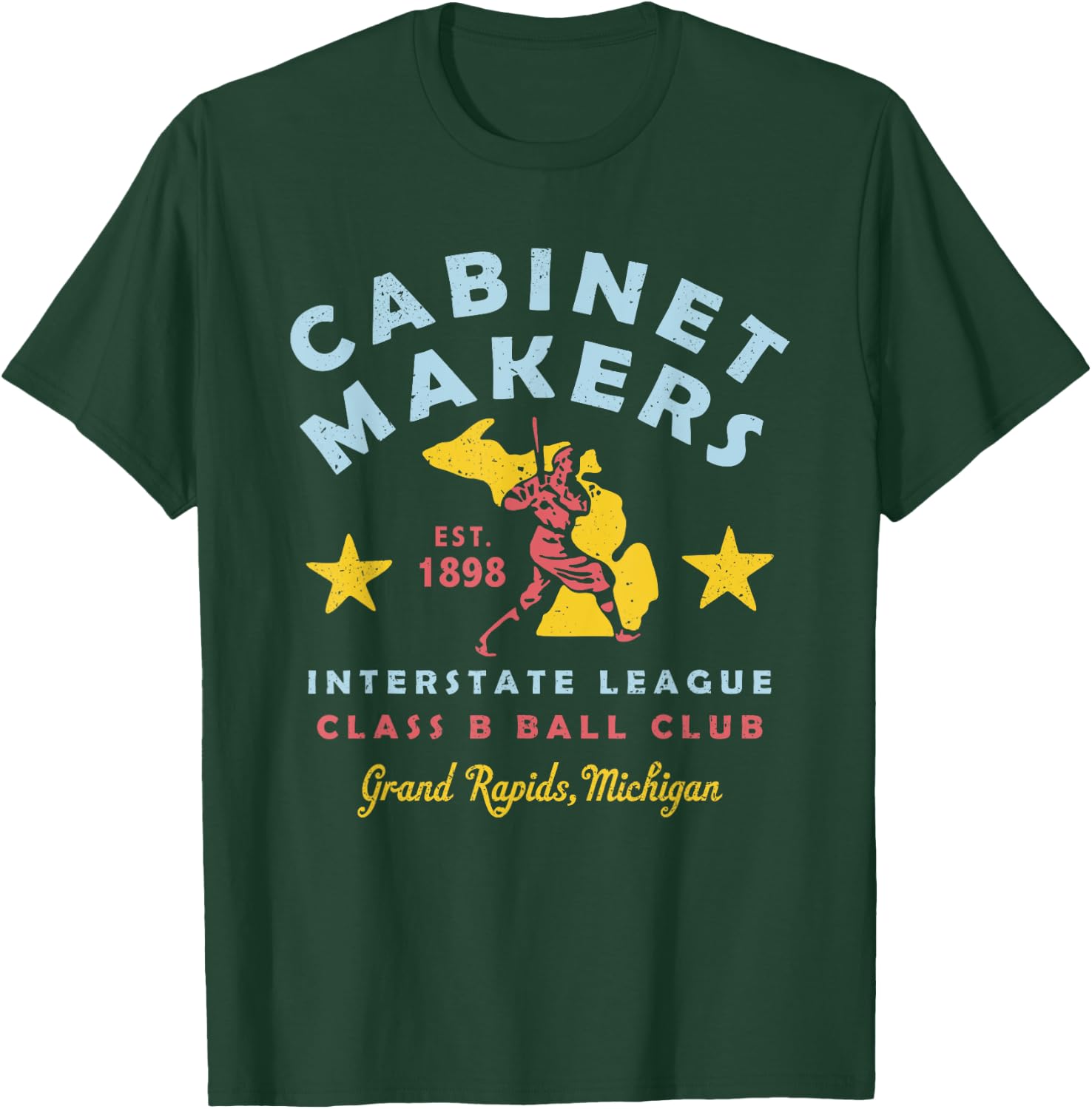 Grand Rapids Cabinet Makers Michigan Defunct Baseball T-Shirt - T-Shirt | Forest