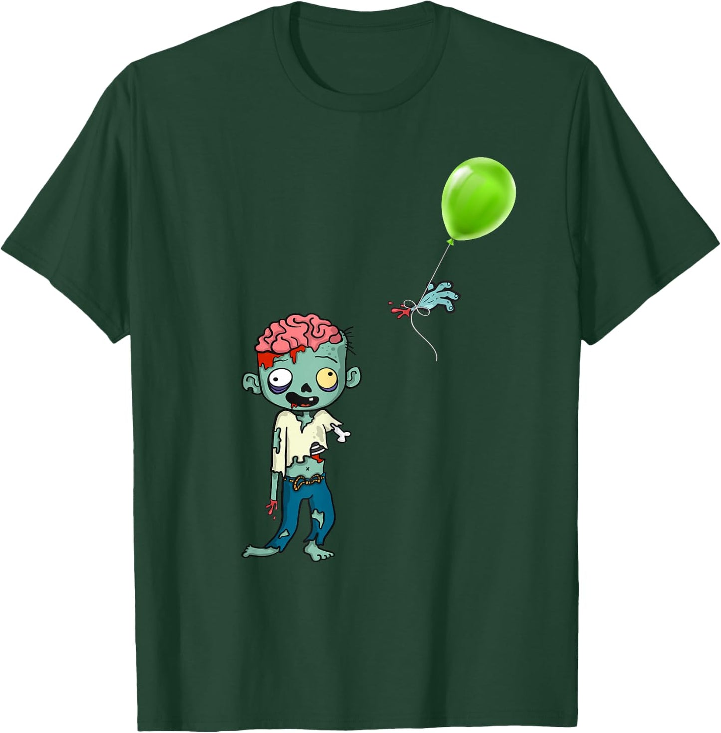 Zombie Birthday Balloon - Funny Cute Zombie Shirt T-Shirt - T-Shirt | Forest