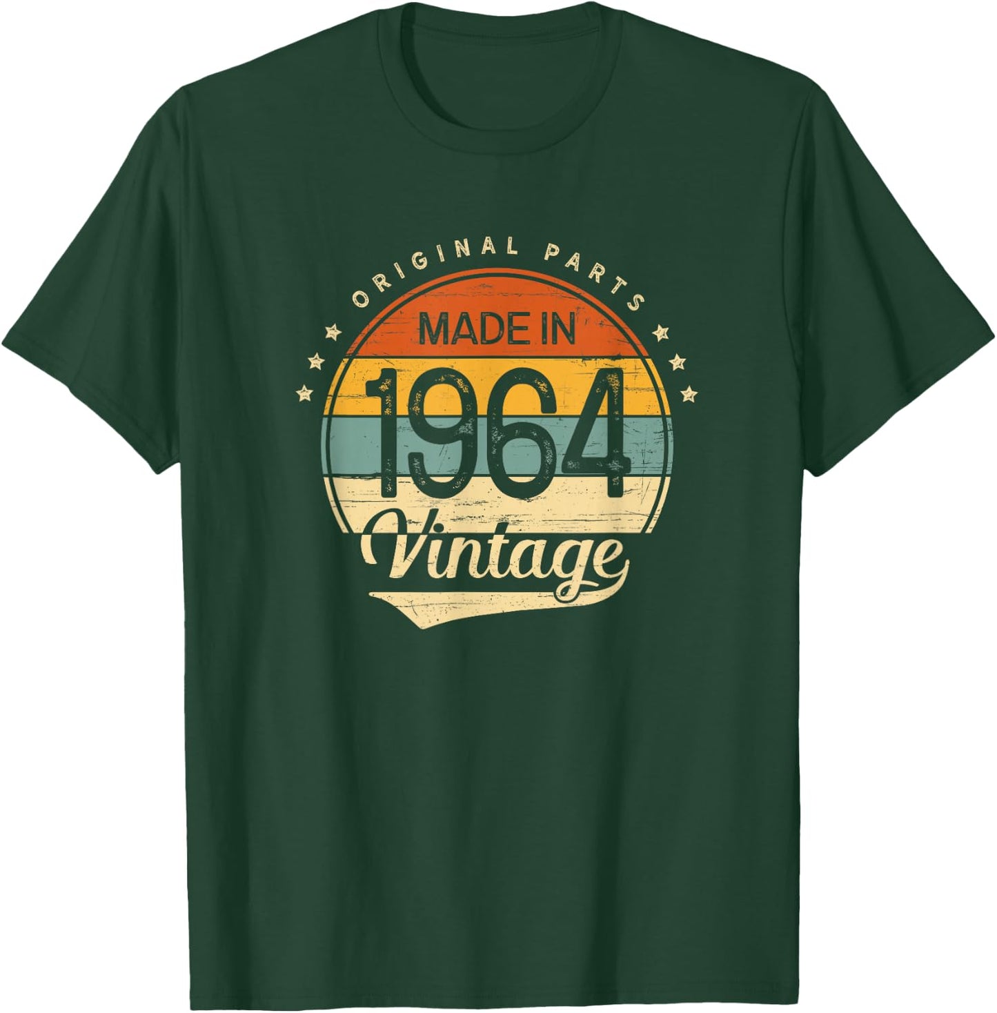 62nd Birthday Men Women Classic Vintage 1964 Original Parts T-Shirt - T-Shirt | Forest