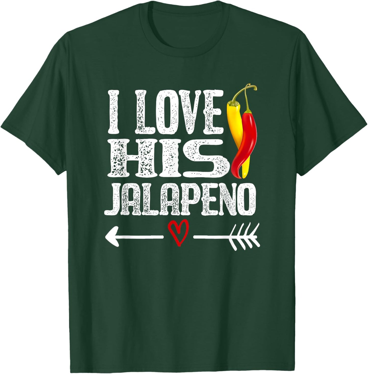 Mexican couple Cinco De Mayo I love his Jalapeno T-Shirt - T-Shirt | Forest