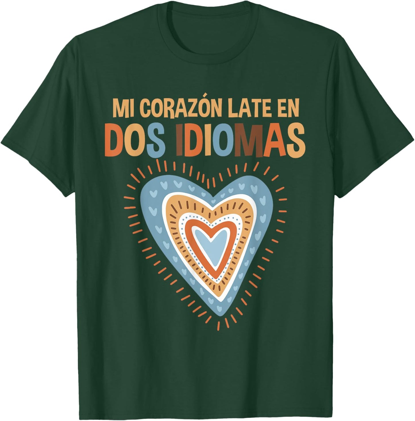 Spanish Teacher Hispanic Teacher Bilingual Teacher Men Women Girls Kids T-Shirt - T-Shirt | Forest
