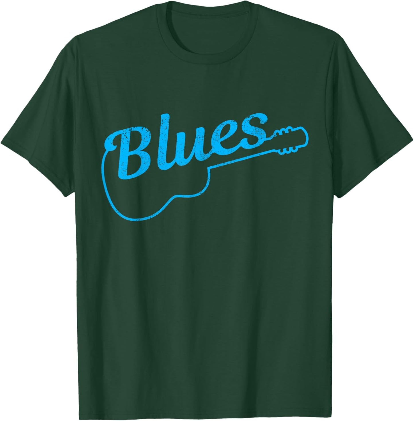 Blues Music Guitar Guitar Musician Vintage T-Shirt - T-Shirt | Forest
