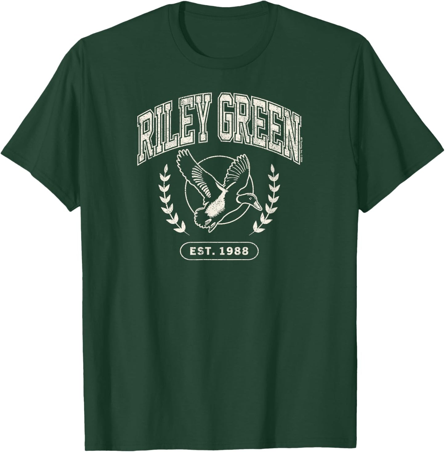 Riley Green - Collegiate Duck EST 1988 Country Singer T-Shirt - T-Shirt | Forest